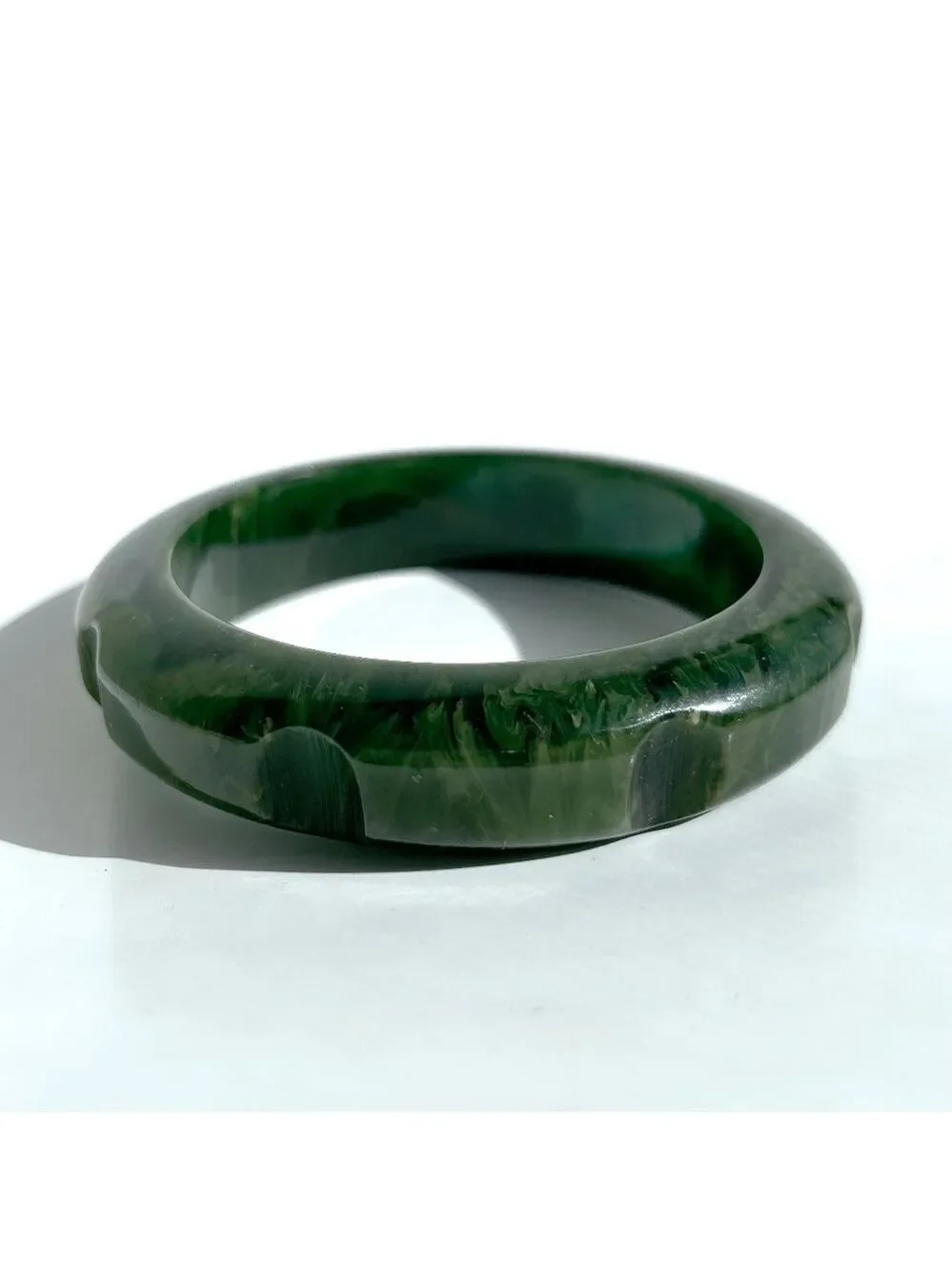 Rare 1930s-40s Carved Bakelite Bangle Bracelet